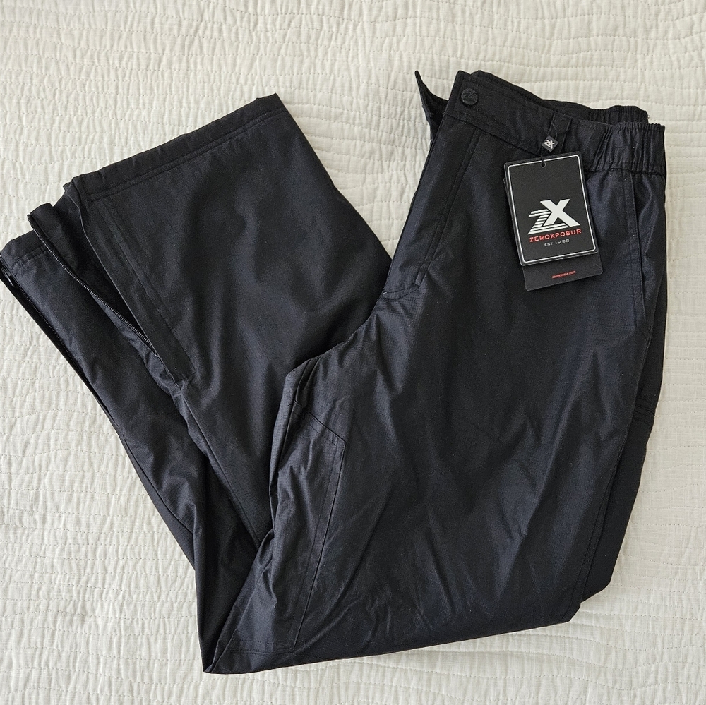ZEROXPOSUR NWT Black Snowboard Ski Winter SNOW PANTS MENS Size 34X31 LARGE